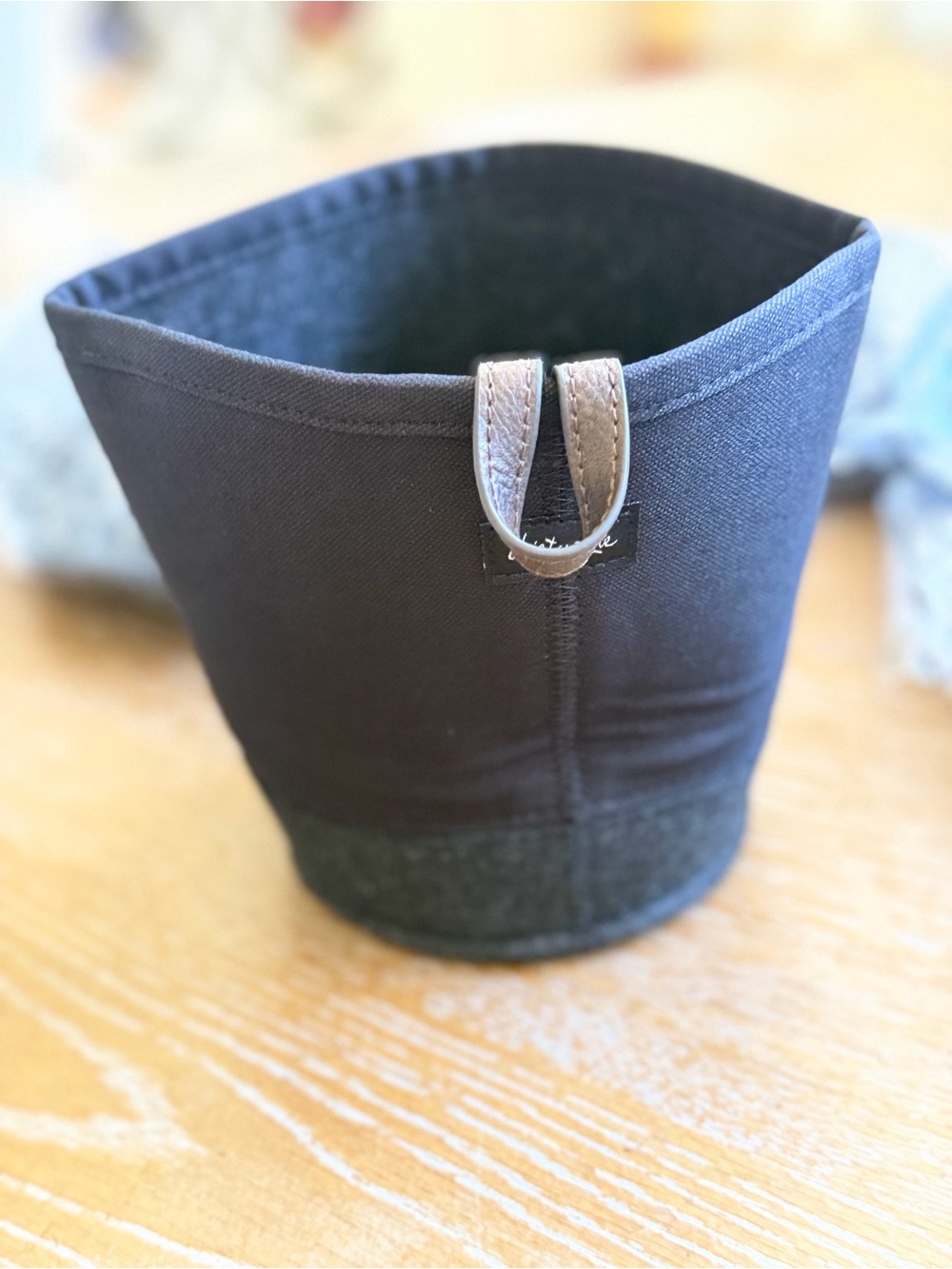 Thirty-One Gifts Felt Hanging Bin - Black / Brushed Graphite (NWT) set of 4